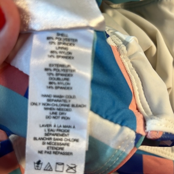 EUC ModCloth One Piece Pastel Geometric High Rise Pin Up Swimsuit Medium - Picture 11 of 13